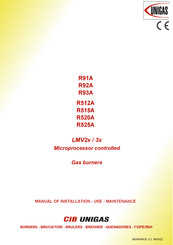 CIB UNIGAS R93A Manual Of Installation - Use - Maintenance