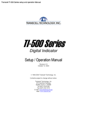 Transcell Technology TI-500E-SS Setup & Operation Manual