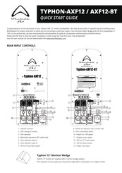 Wharfedale Pro TYPHON-AXF12 Quick Start Manual