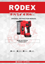 RODEX RPX2415 Original Instruction Manual
