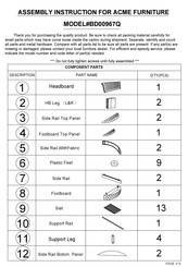 Acme Furniture BD00967Q Assembly Instruction Manual