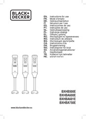 Black & Decker BXHBA600E Instructions For Use Manual
