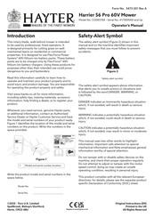 Hayter CODE578A Operator's Manual