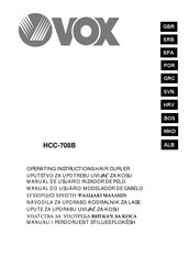 Vox HCC-708B Operating Instructions Manual