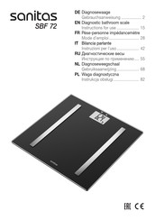 Sanitas SBF 72 Instructions For Use Manual