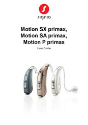 signia Motion SX primax, Motion SA primax, Motion P primax User Manual