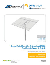 Solaris POWER-FAB DPW SOLAR TPM3 Assembly Instructions Manual