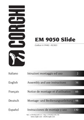 Corghi EM 9050 Slide Assembly And Use Instructions