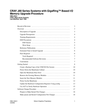 Cray J90 Series Memory Upgrade Procedure