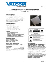 Valcom ezIP EZ-SPL22 Quick Start Manual