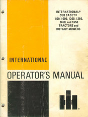 International CUB CADET 1650 Operator's Manual