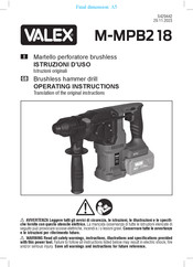 Valex M-MPB2 18 Operating Instructions Manual