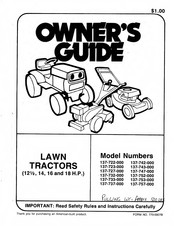 MTD 727 Owner's Manual