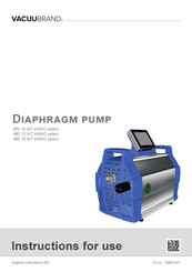 vacuubrand MD 12 NT Instructions For Use Manual