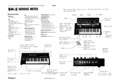 Roland SH-2 Service Notes