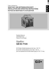 Helios GigaBox GBD EC 560 T120 Installation And Operating Instructions Manual
