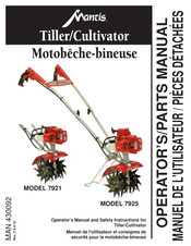 Mantis 7921 Assembly/Operators/Parts Manual