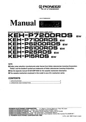 Pioneer KEH-P6200RDSEW Manual
