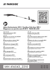 Parkside PAHE 20-Li D4 Translation Of The Original Instructions