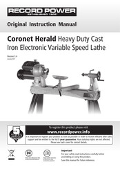Record Power Coronet Herald Original Instruction Manual