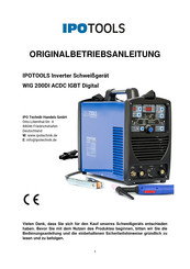 IPOTOOLS TIG 200DI ACDC IGBT DIGITAL Original Instruction Manual