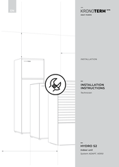 Kronoterm HYDRO S2 Installation Instructions Manual
