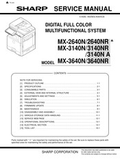 Sharp MX-3640NR Service Manual