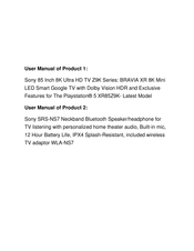 Sony SRS-NS7 Operating Instructions Manual