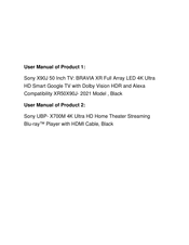 Sony BRAVIA KD-85X91J Manual