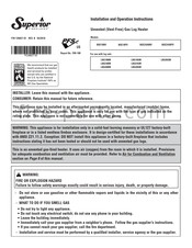 Superior Fireplaces BGE18NV Installation And Operation Instruction Manual