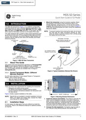 GE MDS SD2 Quick Start Manual
