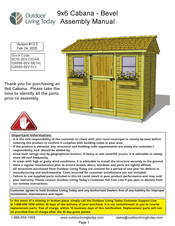 OLT 9x6 Cabana GAR88-BEV-METAL Assembly Manual