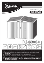 Outsunny 845-078V00 Assembly Instructions Manual