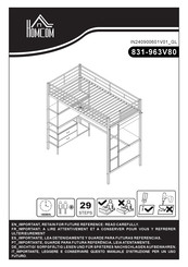 HOMCOM 831-963V80 Assembly Instructions Manual
