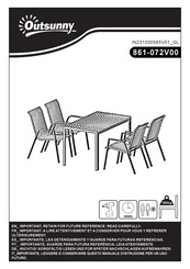 Outsunny 861-072V00 Assembly Instructions Manual