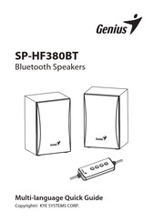 Genius KYE Systems Genius SP-HF380BT Quick Manual