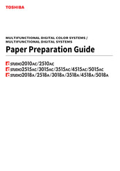 Toshiba e-STUDIO 4518A Preparation Manual