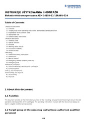 schmersal AZM 161SK-12/12RKEU-024 Instructions For Use And Assembly