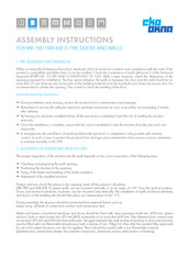 Eko-Okna MB-60E EI Assembly Instructions Manual