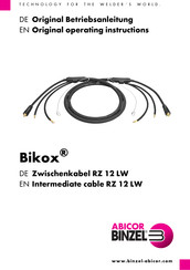 Abicor Binzel Bikox RZ 12 LW Original Operating Instructions