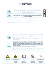 Coreco DA-2003 Installation, Use And Maintenance Instructions