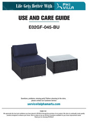 PHI VILLA E02GF-045-BU Use And Care Manual