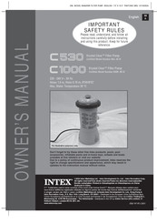 Intex Krystal Clear 638R Owner's Manual