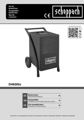 Scheppach DH6000x Translation From The Original Instruction Manual