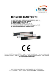 Frico BURDA PERFECTCLIME TERM2000 BLUETOOTH Instructions For Use Manual
