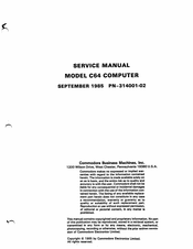 Commodore C64 Service Manual