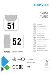 ensto AVR51 Installation Instructions Manual