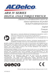 ACDelco ARM313-2A Product Information Manual