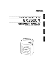 Amano EX3500N Operation Manual