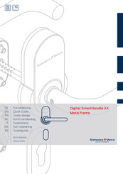 Simons Voss Technologies Digital SmartHandle AX Metal frame Quick Manual